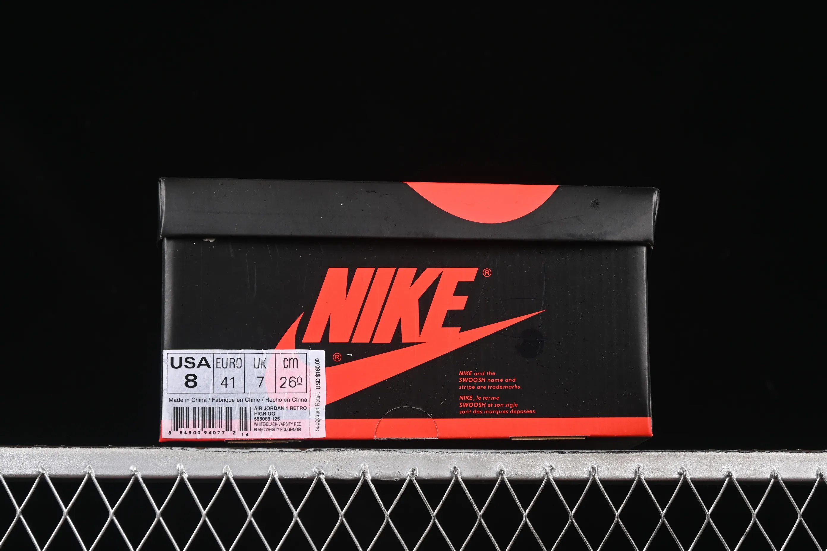 All categories Air Jordan Jordan series basketball shoes Air Jordan 1 High Air Jordan 1 High Retro OG AJ1 Joe 1 black toe high-top basketball shoes 555088-125